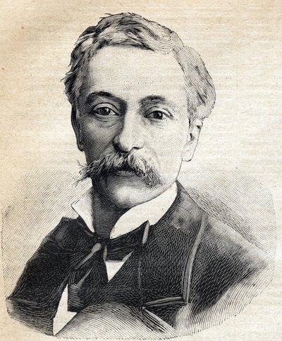 Ritratto di Edouard Lockroy, politico francese. Incisione in 