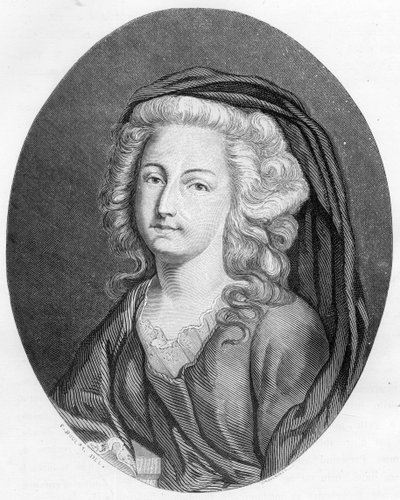 Ritratto di Elisabetta Filippina Maria Elena di Francia detta Madame Elisabetta (1764-1794), sorella di Luigi XVI - Incisione del 1863 in "Le Livre Rouge - Histoire De L