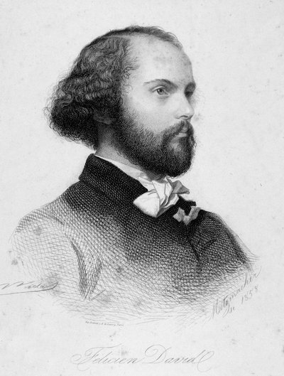Ritratto di Felicien Cesar David da Anonymous Anonymous