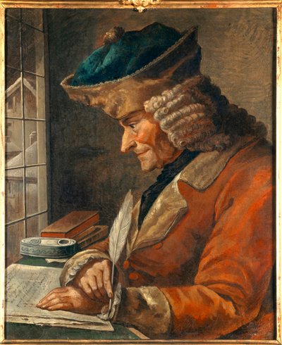 Ritratto di François Marie Arouet Voltaire (1694-1778) nel suo studio da Anonymous Anonymous