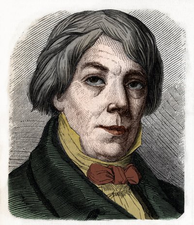 Ritratto di Franz Xaver Peter Joseph Schnyder von Wartensee, compositore e pedagogo svizzero (1786-1868). Incisione del 1855 da Anonymous Anonymous