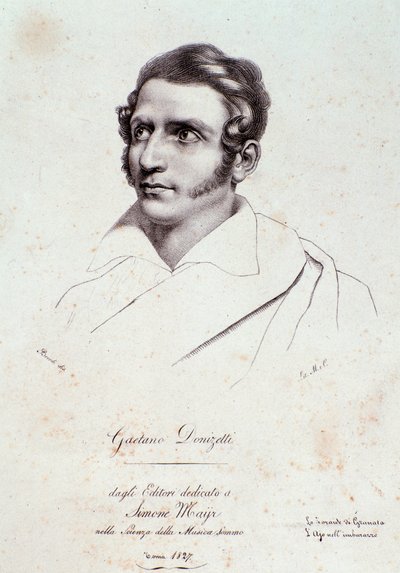 Ritratto di Gaetano Donizetti da Anonymous Anonymous