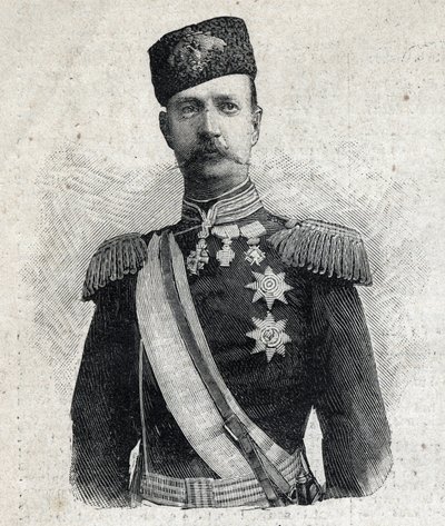 Ritratto di Giorgio I re di Grecia (1845-1913). Incisione in "Le Petit Parisien" da Anonymous Anonymous
