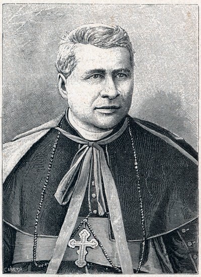 Ritratto di Giovanni Simeoni (1816-1892), cardinale italiano. Incisione in "Les Missions Catholiques au XIXeme Siecle" di Louis-Eugene Louvet. Collezione privata da Anonymous Anonymous