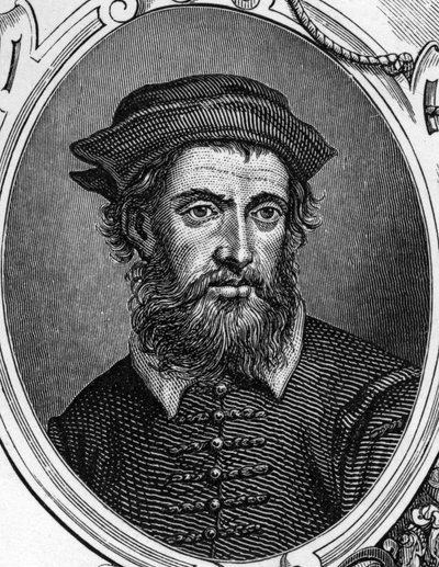 Ritratto di Gregorio di Tomaso Chiulinovich Lo Schiavone, pittore italiano. Incisione del 1859 in 