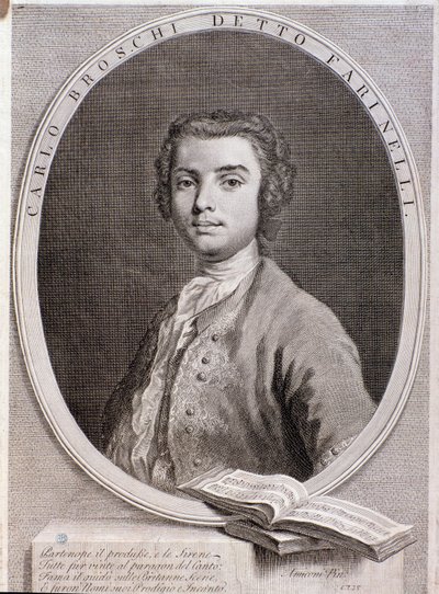 Ritratto del castrato italiano Carlo Broschi detto Farinelli da Anonymous Anonymous