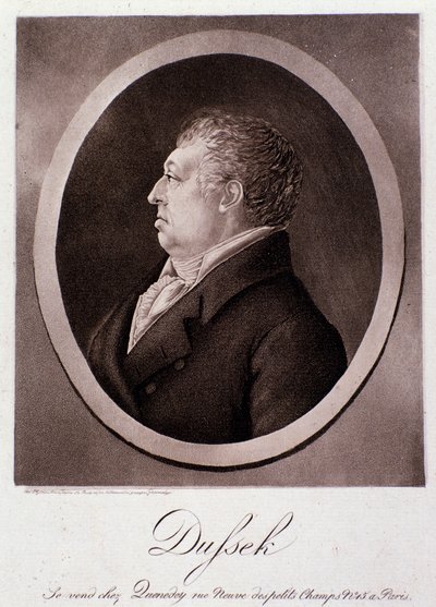 Ritratto di Jan Ladislav Dussek (incisione) da Anonymous Anonymous