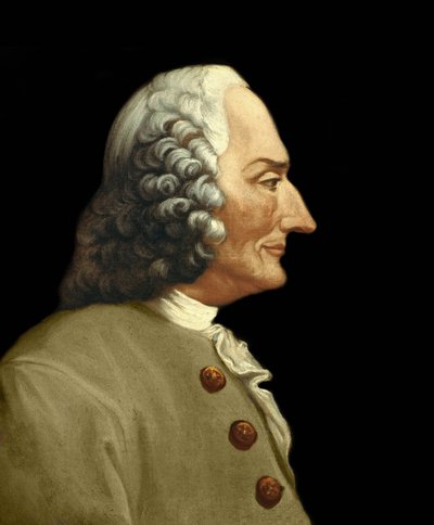 Ritratto di Jean-Philippe Rameau (1683-1764), compositore francese. Dipinto anonimo del XIX secolo. Collezione privata milanese. da Anonymous Anonymous