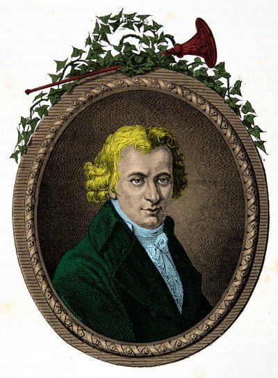 Ritratto di Jean Baptiste Cant Hanet, detto Clery (1759-1809) valletto di Re Luigi XVI durante la sua prigionia al Tempio. Incisione. Collezione privata da Anonymous Anonymous