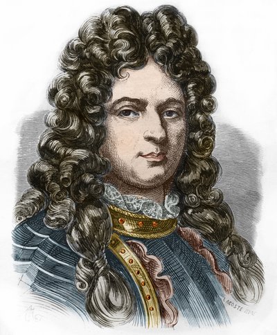 Ritratto di Jean Bart (1650 - 1702), corsaro francese. Incisione del XIX secolo. Collezione privata da Anonymous Anonymous