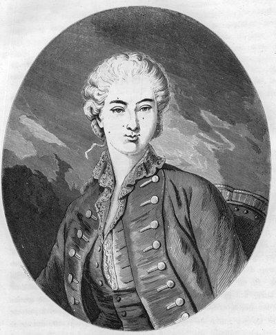 Ritratto di Jeanne Becu, Contessa (o Madame) du Barry (1743-1793), ultima amante di Luigi XV - Incisione del 1863 in "Il Libro Rosso - Storia del Patibolo in Francia" di Dupray de La Maherie. Collezione privata. da Anonymous Anonymous