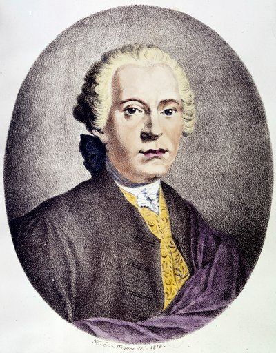 Ritratto di Johan Adolf Hasse (1699-1783) compositore barocco Incisione del XVIII secolo Collezione privata da Anonymous Anonymous