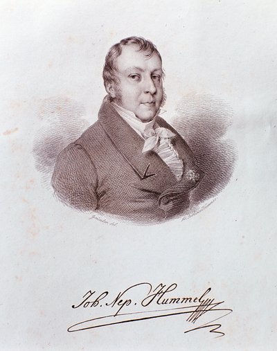 Ritratto di Johann Nepomuk Hummel da Anonymous Anonymous