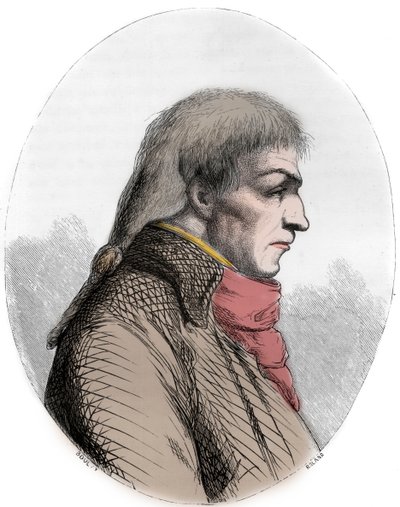 Ritratto di Guislain Francois Joseph Le Bon (1765-1795), Rivoluzionario Francese - Incisione del 1863 in “The Red Book - Histoire De L
