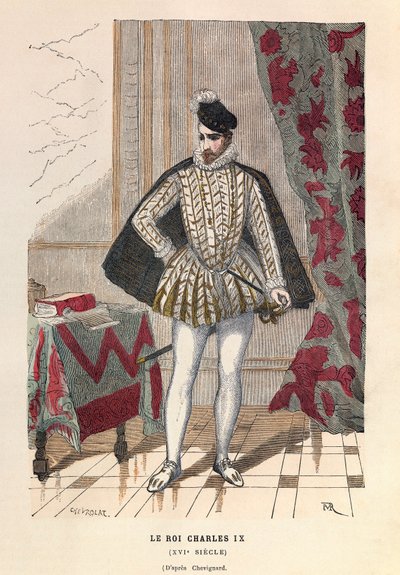 Ritratto di re Carlo IX (1550-1574) da Anonymous Anonymous