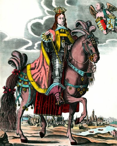 Ritratto di Leopoldo I, Sacro Romano Imperatore - Ritratto equestre di Leopoldo I (1640 - 1705) Re d