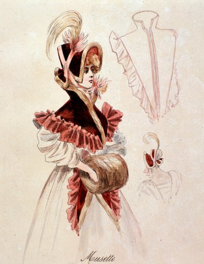 Ritratto di Musetta, da La bohème di Puccini (1892-1895) da Anonymous Anonymous
