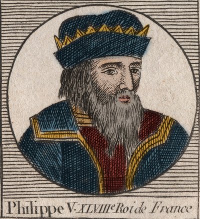 Ritratto di Filippo V il Lungo (1294-1322), Re di Francia - Filippo V (1294-1322) 