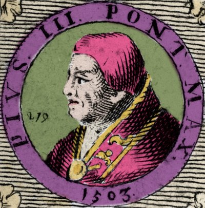 Ritratto di Pio III, Francesco Todeschini Piccolomini (1439-1503), eletto Papa il 22 settembre da Anonymous Anonymous