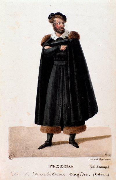 Ritratto di Procida interpretato da Joanny ne I vespri siciliani, opera di Giuseppe Verdi da Anonymous Anonymous