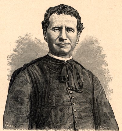 Ritratto di San Giovanni Bosco (1815-1888) XIX secolo (incisione) da Anonymous Anonymous