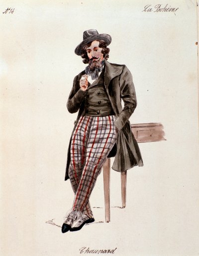 Ritratto di Schaunard, da La bohème di Puccini (1892-1895) da Anonymous Anonymous