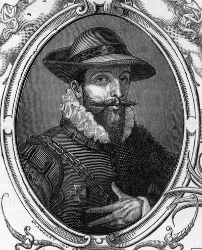 Ritratto di Simone Cantarini detto il Pesarese (1612-1648) incisione del 1859 in 