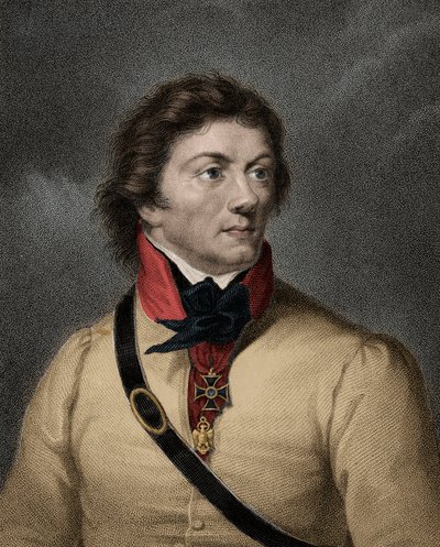 Ritratto di Thaddeus (Tadeusz) Kosciuszko (Kosciusko) soldato polacco (1746-1817) da Anonymous Anonymous