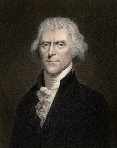 Ritratto di Thomas Jefferson (1743-1826), Presidente degli Stati Uniti dal 1801 al 1809 da Anonymous Anonymous