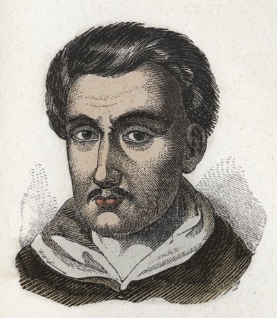 Ritratto di Tommaso Campanella (1568-1639), monaco domenicano e filosofo. Incisione. Collezione privata da Anonymous Anonymous