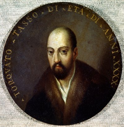Ritratto di Torquato Tasso (olio su rame) da Anonymous Anonymous