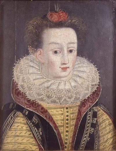 Ritratto di una signora con colletto, fine XVI secolo da Anonymous Anonymous