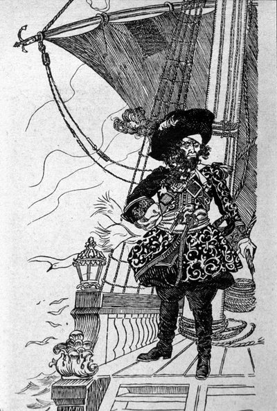Ritratto di un pirata sul ponte della sua nave da Anonymous Anonymous