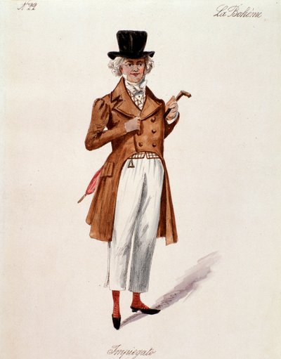 Ritratto di un bottegaio, da La bohème di Puccini (1892-1895) da Anonymous Anonymous