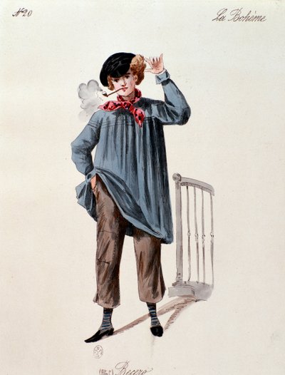 Ritratto di un venditore ambulante I, da La bohème di Puccini (1892-1895) da Anonymous Anonymous