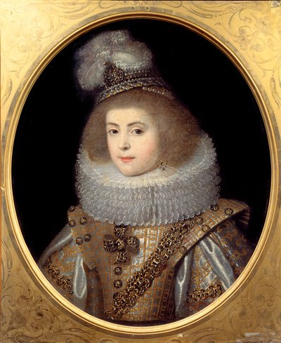 Ritratto di una giovane ragazza della corte del re di Navarra. Dipinto anonimo da Anonymous Anonymous