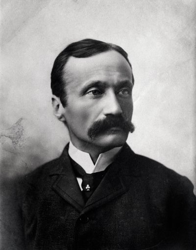 Ritratto del compositore italiano Arrigo Boito. Fotografia in bianco e nero da Anonymous Anonymous