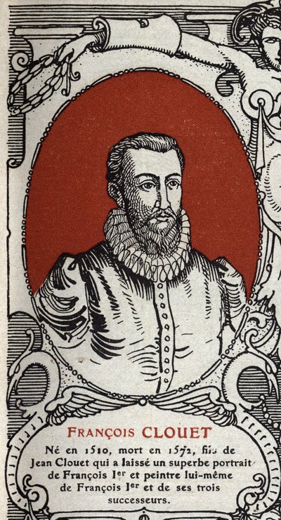 Ritratto del pittore francese Francois Clouet (1510-1572). Incisione del 1914. da Anonymous Anonymous