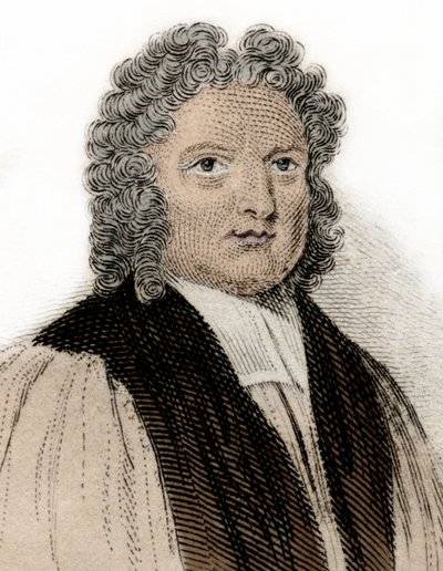 Ritratto del vescovo di Rochester Francis Atterbury (1663-1732), uomo di lettere e politico. Incisione del XIX secolo. da Anonymous Anonymous