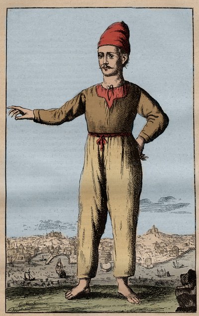 Ritratto del rivoluzionario Tommaso Aniello, detto Masaniello (1622-1647), pescatore napoletano, capo della rivolta contro gli spagnoli nel 1647 da Anonymous Anonymous