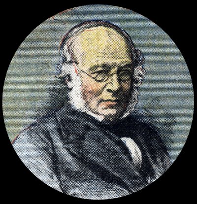 Storia postale: ritratto di Sir Rowland Hill (1795-1879), all