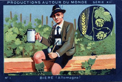 Produzioni nel mondo: Birra in Germania. Cromolitografia del 1933 in 