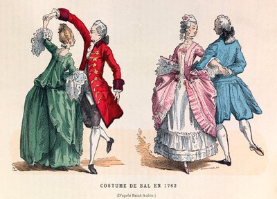 Costumi da ballo nel 1762 (regno di Luigi XV) da Anonymous Anonymous