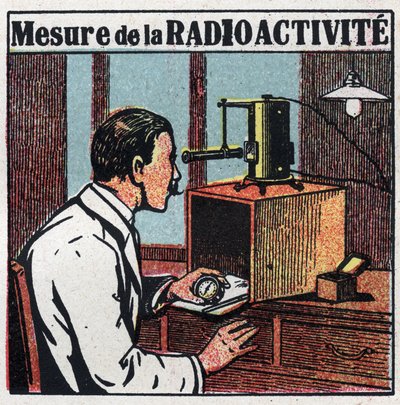 Radio: misurazione della radioattività. Illustrazione anonima del 1925. Collezione privata. da Anonymous Anonymous