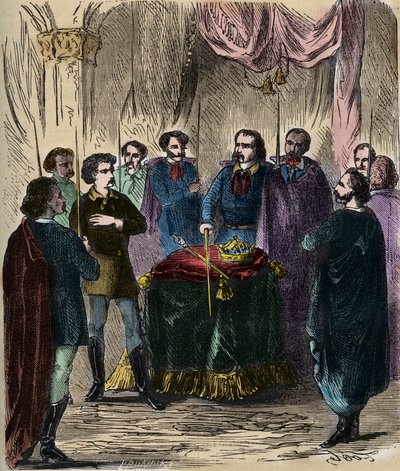 Ricevimento di un Illuminato (società segreta) - Illuminati di Baviera (der Illuminatenorden) 1879 (incisione) da Anonymous Anonymous