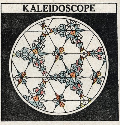 Riflessione della luce: un caleidoscopio. Illustrazione anonima del 1925. Collezione privata. da Anonymous Anonymous