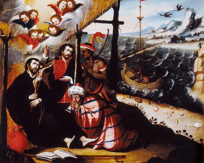 Rappresentazione di San Francesco Saverio, missionario gesuita cofondatore della Compagnia di Gesù e patrono delle missioni - Pittura anonima da Anonymous Anonymous