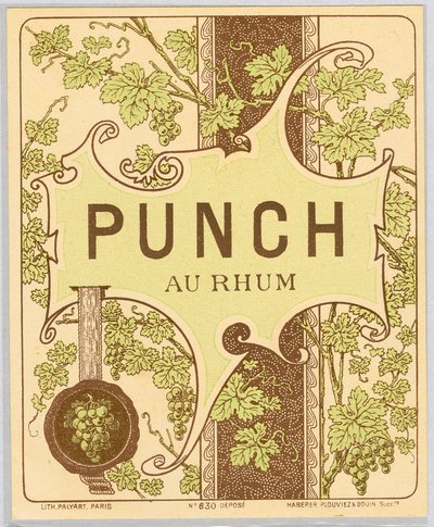 Pubblicità del punch al rum (fine XIX secolo) da Anonymous Anonymous