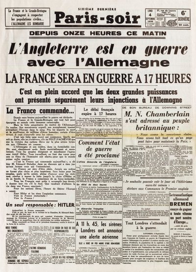 Seconda Guerra Mondiale (1939-1945) - Seconda Guerra Mondiale (WWII o WW2): Sera di Parigi del 4 settembre da Anonymous Anonymous