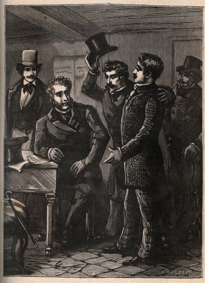 Il sergente Charles Goubin (1798-1822) viene arrestato da Eugène-François Vidocq - incisione in 